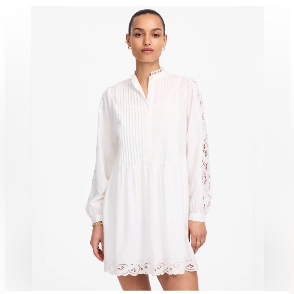 Madewell Dress S Pintuck White